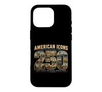 Custodia per iPhone 16 Pro Icone americane 1776-2026 Molti luoghi Una Nazione