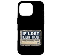 Custodia per iPhone 16 Pro If Lost Return To Beach Coastal Crab Sign
