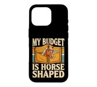 Custodia per iPhone 16 Pro Il mio budget è l'umorismo equestre a forma di cavallo