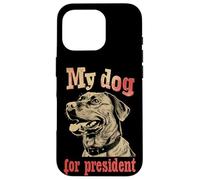 Custodia per iPhone 16 Pro Il mio cane per le elezioni del presidente divertente politico