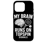 Custodia per iPhone 16 Pro Il mio cervello corre su segnali Topspin Padel