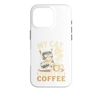 Custodia per iPhone 16 Pro Il Mio Gatto Giudica Il Mio Caffè Rituale Mattutino Club
