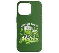 Custodia per iPhone 16 Pro Il mio gruppo sanguigno è Matcha IV Bag Green Latte Drink