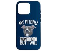 Custodia per iPhone 16 Pro Il mio Pitbull non combatterà ma io sarò American Pitbull Terrier