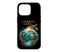 Custodia per iPhone 16 Pro In The Beginning GOD... Earth Genesis 1:1 Bible Verse Nature