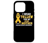 Custodia per iPhone 16 Pro Indosso Giallo Per Il Mio Passo mamma Camicia Endometriosi Consapevolezza