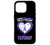 Custodia per iPhone 16 Pro Indosso pervinca per la consapevolezza del cancro allo stomaco di mio fratello
