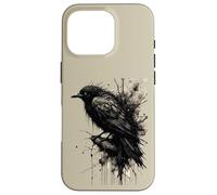 Custodia per iPhone 16 Pro Inkstorm Crow Silenzio davanti alla caw