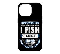Custodia per iPhone 16 Pro Io Pesco, Bevo Birra e So Cose Divertenti Pescando Vintage