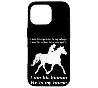 Custodia per iPhone 16 Pro Io sono i suoi occhi Lui è le mie ali Sono il suo umano Lui è il mio cavallo