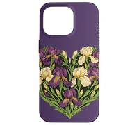 Custodia per iPhone 16 Pro Iris Cuore Floreale Primavera Love Art