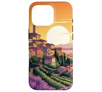 Custodia per iPhone 16 Pro Italiano Estate Tramonto Toscana Villaggio Lofi Paesaggio