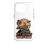 Custodia per iPhone 16 Pro It's Always Spooky Season Skeleton Jack O Lantern Graphic