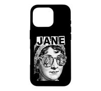 Custodia per iPhone 16 Pro Jane Austen Orgoglio e pregiudizio Bookish Pop Art Ritratto