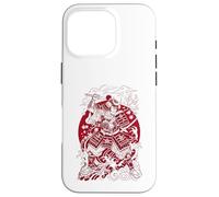 Custodia per iPhone 16 Pro Japanese Art Cat Ninja Ukiyo-e Anime Style Samurai Cat