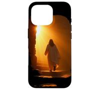 Custodia per iPhone 16 Pro Jesus Christ Glorious Resurrection Christian Faith (Black)