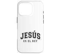 Custodia per iPhone 16 Pro Jesus Es El Re'y Cristiana Fe Religiosa Regalo