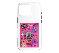Custodia per iPhone 16 Pro Jimothy rispetta la gente del posto Punk Pop Collage Raccoon Seattle
