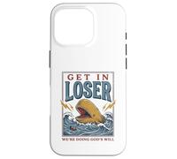 Custodia per iPhone 16 Pro Jonah and the Whale Funny Christian Bible Story God