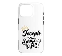 Custodia per iPhone 16 Pro Joseph The Birthday King Happy Birthday Shirt Uomini Ragazzi Adolescenti