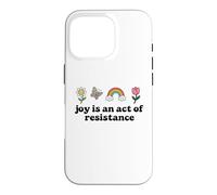 Custodia per iPhone 16 Pro Joy is an Act of Resistance Rainbow Pride Month Human Rights