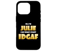 Custodia per iPhone 16 Pro Julie Joke IDGAF Meme Funny Halloween Costume For Julies