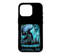 Custodia per iPhone 16 Pro Juneau Alaska Howling Wolf Moon Forest Nature Lover