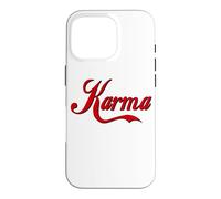 Custodia per iPhone 16 Pro KARMA - GRASSETTO GRANDE TESTO ROSSO PROGETTATO