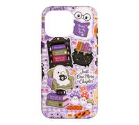 Custodia per iPhone 16 Pro Kawaii Halloween Ghost Cute Spooky Book Lover Boo Season