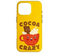 Custodia per iPhone 16 Pro Kawaii Hot Cocoa Crazy Chocolate Drink Amante