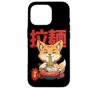 Custodia per iPhone 16 Pro Kawaii Neko Otaku Ramen Fox Ramen