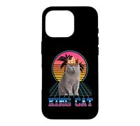 Custodia per iPhone 16 Pro King Cat British Shorthair Vintage 80s Funny Kitten Cats