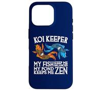 Custodia per iPhone 16 Pro Koi Keeper I miei pesci mi mantengono in equilibrio Il mio laghetto mi mantiene Zen
