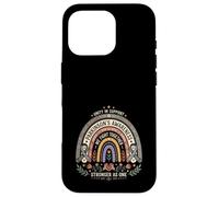 Custodia per iPhone 16 Pro La consapevolezza del Parkinson Boho Rainbow Combattiamo insieme