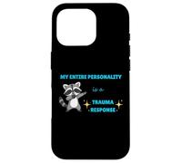 Custodia per iPhone 16 Pro La mia intera personalità è una risposta al trauma Cute Raccoon