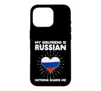 Custodia per iPhone 16 Pro La mia ragazza è russa nulla mi spaventa - Russia Heart