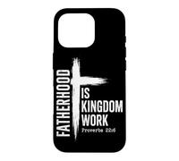 Custodia per iPhone 16 Pro La paternità è il regno Lavoro Cristiano Padre Croce Religione