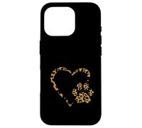 Custodia per iPhone 16 Pro La strada verso il mio cuore impronte di zampe di animali leopardati