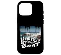 Custodia per iPhone 16 Pro La vita è migliore su una barca a vela marinaio barca a vela