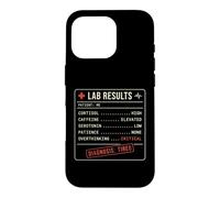 Custodia per iPhone 16 Pro Laboratorio divertente Risultati falsi Cortisolo Ansia Cura Self Meme