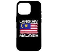 Custodia per iPhone 16 Pro Langkawi Bandiera Malesia Distressed Orgoglio Malese