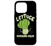 Custodia per iPhone 16 Pro Lattuga Romaine Calma Mindfulness Vegan Yoga Lover Yogi Joke