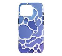 Custodia per iPhone 16 Pro Lavanda Blu Cell Pattern Arte Astratta Swirl