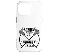 Custodia per iPhone 16 Pro LAX Lacrosse Giocatore Hockey Con Palline CAPRA Lacrosse