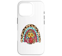 Custodia per iPhone 16 Pro Leopard Easter Rainbow For Christian Mom And Sunflower Cross