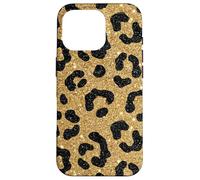 Custodia per iPhone 16 Pro Leopardo Animale Macchie Nero Glam Fashion Style Art