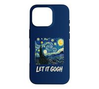 Custodia per iPhone 16 Pro Let It Gogh Swirling Sky Night Art Amante Divertente gioco di parole Tee 1