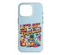 Custodia per iPhone 16 Pro Let's Get Tropi-Cool Flamingo Ananas Beach Graphic