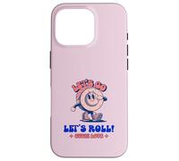 Custodia per iPhone 16 Pro Let's Go Let's Roll Sushi Love (Grafica divertente)