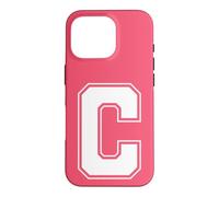 Custodia per iPhone 16 Pro Lettera C Big Bold Capital Varsity Alphabet Monogram
